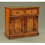 A Victorian mahogany secretaire cupboard,