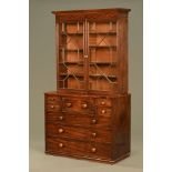 A mahogany secretaire chest of drawers,