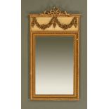 A giltwood and gesso mirror frame,