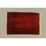 An Eastern fringed rug,