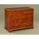 A late Georgian mahogany chest of drawers,