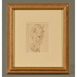 Attributed to William Woodhouse (1857-1935), Buffalo pen and ink. 12 cm x 9 cm.