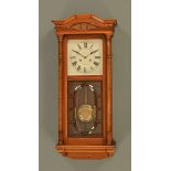 A mahogany cased wall clock,