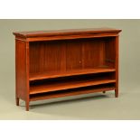 An Edwardian inlaid mahogany library bookcase,