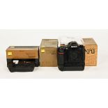 Nikon F6 camera body (boxed), multi power battery pack MBD10 (boxed),