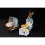 2 Beswick Beatrix Potter figurines of Cicyly Parsley and Ann Maria