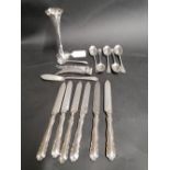 A quantity of silver cutlery