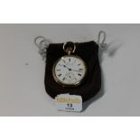 A Dennison gold plated pocket watch J.