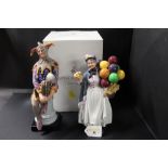 A Royal Doulton figurine The Jester and Biddy Penny Farthing