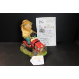 Pendelfin limited edition no 44/100 rabbit on tractor mower