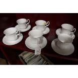 Six Royal Albert Old English Garden cups and saucers.