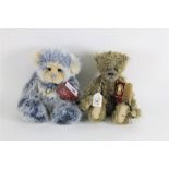 Two Charlie bears, to comprise "Clive", having blue, grey and brown plush covered body, and "Cecil",