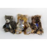 Three Suki silver tag limited edition teddy bears to comprise "Ethan bear",
