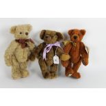 Three Dean's and other teddy bears, all of different shades of brown, and to include "Harvey",