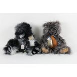 Two Suki silver tag limited edition teddy bears, to comprise "Finley bear" with bead trim tie,