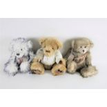 Three Suki silver tag limited edition teddy bears to comprise "Daniel bear" with knitted white