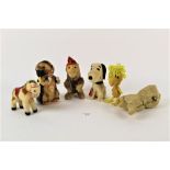 A group of 20th century mechanical and other soft toys, to include a 1950's Steiff "Nagy" beaver,