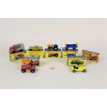 A group of five Matchbox diecast models, to comprise a Ford refuse truck (7), an Opel Diplomat (36),