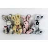 Four Charlie bears bunny rabbits, to comprise "Magnolia",