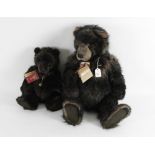 Two Charlie bears teddy bears, named "Grizelle" and "Grace", a mother and baby teddy bear group,