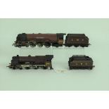 Two Hornby 00 gauge model locomotives and tenders,
