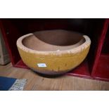 A large yellow and brown planter (256)