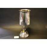 A silver stamped commemorative goblet dated 1882