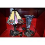 Two Tiffany style electric lamps