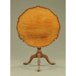 A Georgian mahogany tripod table,