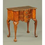 A 19th century Dutch walnut lowboy,