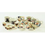 A quantity of Gaudy Welsh ware, including jugs, sucrier, bowls, cups etc.