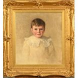 M D Nisbet, oil on canvas, portrait of a young boy.