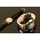 A Seiko Premier Kinetic Auto Relay gentleman's wristwatch, stainless steel bracelet,