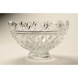 A Waterford crystal glass bowl, hobnail cut. diameter 25 cm, height 15.5 cm.
