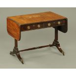 A 19th century mahogany sofa table,