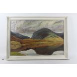 Robert Hogg (20th century) "Storm clouds over Fleetwith Pike Buttermere" Signed to the lower right