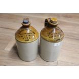 Two stoneware flagon's, J Rowbotham & Sons,