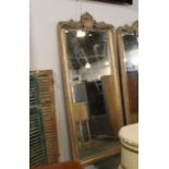 Gilt framed full length mirror, 193 cm height,