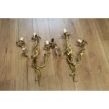 Pair of French Rococo style wall sconces,