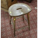 Vintage oak stool,