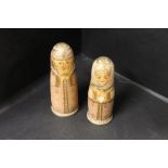 Two Russian wooden dolls