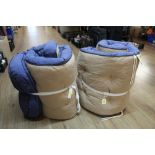 Pair of rolled lounger cushions