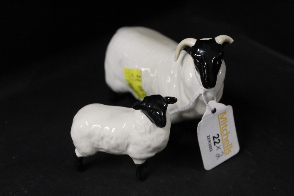 Beswick sheep and lamb