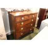 Mahogany 2/3 chest of drawers, height 100 cm, width 100 cm,