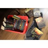 Slazenger squash racket and box of science fiction books