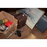 Vintage suitcase, picture, reel,