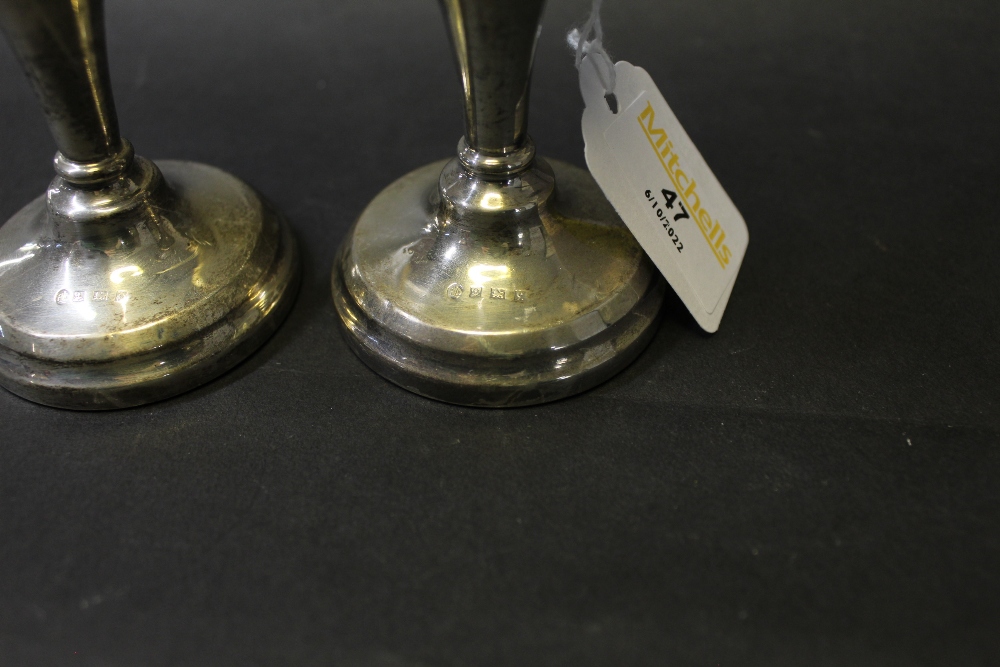 Pair of Birmingham silver candlesticks, height 11. - Image 2 of 2