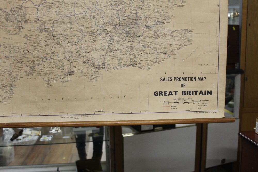 1967 wall map of England, Wales, - Bild 2 aus 2