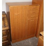 Mid century oak compactum wardrobe, 120 cm tall,