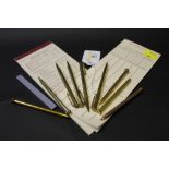 Bridge scoring pads, pens,